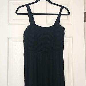 Black wide leg jumper